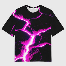 Футболка оверсайз женская Color pink black, цвет: 3D-принт