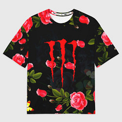 Футболка оверсайз женская Monster energy rose steel, цвет: 3D-принт