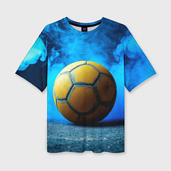 Футболка оверсайз женская Гандбольный мяч синий дым, цвет: 3D-принт