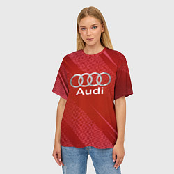 Футболка оверсайз женская Audi - абстракция, цвет: 3D-принт — фото 2