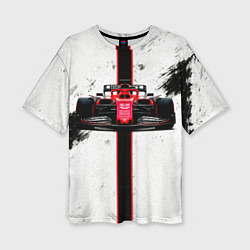 Футболка оверсайз женская Формула 1 на белом, цвет: 3D-принт