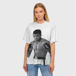 Футболка оверсайз женская Молодой Мухаммед Али, цвет: 3D-принт — фото 2