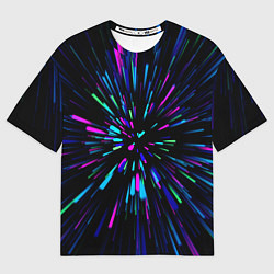 Футболка оверсайз женская Neon rods, цвет: 3D-принт