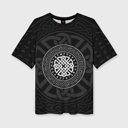 Футболка оверсайз женская Оберег в узоре и руны, цвет: 3D-принт