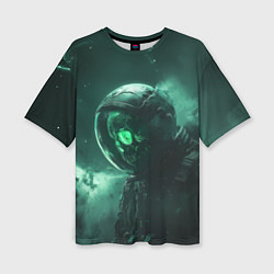 Футболка оверсайз женская Космический скелет, цвет: 3D-принт