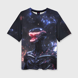 Футболка оверсайз женская Чужой на фоне вселенной, цвет: 3D-принт