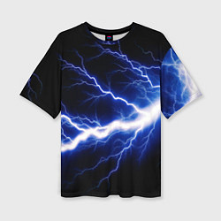 Женская футболка оверсайз Lightning blue