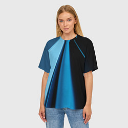 Футболка оверсайз женская Black blue, цвет: 3D-принт — фото 2