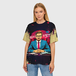 Футболка оверсайз женская Analyst, цвет: 3D-принт — фото 2