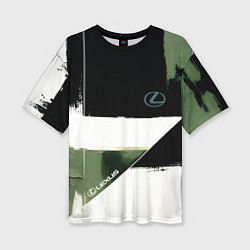 Футболка оверсайз женская Lexus логотип, цвет: 3D-принт