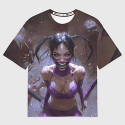 Женская футболка оверсайз Сумасшедшая Милина