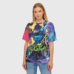 Футболка оверсайз женская This is fragpunk, цвет: 3D-принт — фото 2