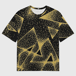 Футболка оверсайз женская Triangle yellow with dots, цвет: 3D-принт