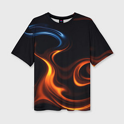 Футболка оверсайз женская The color is fire orange, цвет: 3D-принт