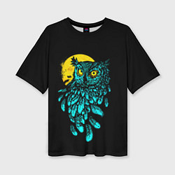 Женская футболка оверсайз Night owl