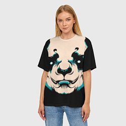 Футболка оверсайз женская Взгляд панды, цвет: 3D-принт — фото 2