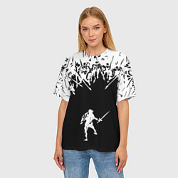 Футболка оверсайз женская И один в поле воин, цвет: 3D-принт — фото 2