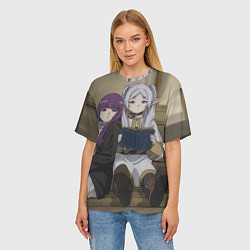 Футболка оверсайз женская Фрирен вместе с Ферн, цвет: 3D-принт — фото 2