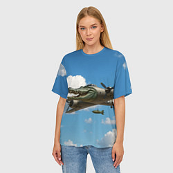 Футболка оверсайз женская Бомбардиро крокодило, цвет: 3D-принт — фото 2