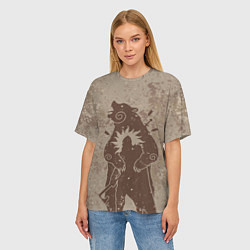 Футболка оверсайз женская Медведь хранитель, цвет: 3D-принт — фото 2