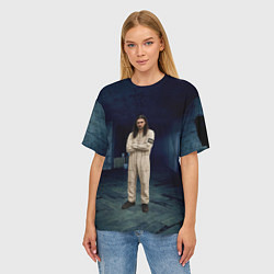 Футболка оверсайз женская Bones - образ психа, цвет: 3D-принт — фото 2