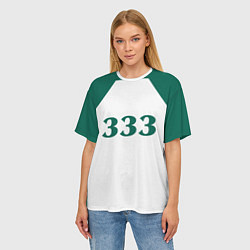 Футболка оверсайз женская Как в Игре в кальмара у игрока 333, цвет: 3D-принт — фото 2