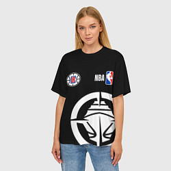 Футболка оверсайз женская Клипперс - НБА команда, цвет: 3D-принт — фото 2
