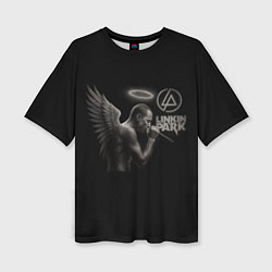 Футболка оверсайз женская Честер Беннингтон - LP angel, цвет: 3D-принт