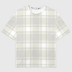 Футболка оверсайз женская Checked white completely, цвет: 3D-принт