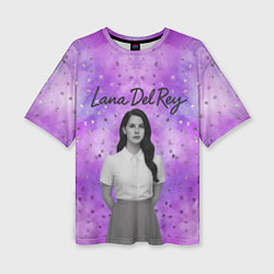 Футболка оверсайз женская Lana Del Rey в черно-белом, цвет: 3D-принт