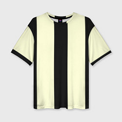 Футболка оверсайз женская Color black beige line, цвет: 3D-принт