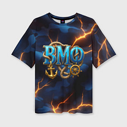 Футболка оверсайз женская Объемные буквы ВМФ, цвет: 3D-принт