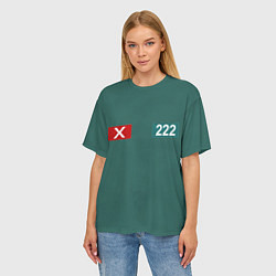 Футболка оверсайз женская Игра кальмара 222, цвет: 3D-принт — фото 2