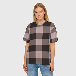 Футболка оверсайз женская Темная пыльная роза паттерн, цвет: 3D-принт — фото 2