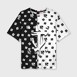 Футболка оверсайз женская Doom x roblox pattern, цвет: 3D-принт