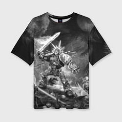 Футболка оверсайз женская Робаут Жиллиман - Ультрамарины Warhammer, цвет: 3D-принт