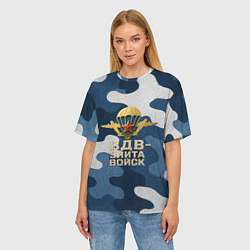 Футболка оверсайз женская ВДВ - элита войск, цвет: 3D-принт — фото 2