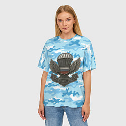 Футболка оверсайз женская Часть и отвага ВДВ, цвет: 3D-принт — фото 2