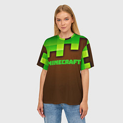 Футболка оверсайз женская Minecraft forever, цвет: 3D-принт — фото 2