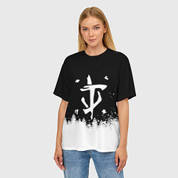 Футболка оверсайз женская Doom winter wild, цвет: 3D-принт — фото 2