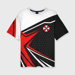 Футболка оверсайз женская Umbrella - red uniform, цвет: 3D-принт