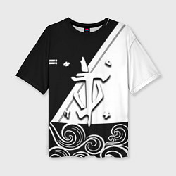 Футболка оверсайз женская Doom стильная геометрия, цвет: 3D-принт