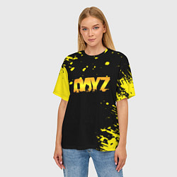 Футболка оверсайз женская Dayz краски желтые краски, цвет: 3D-принт — фото 2