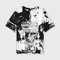 Футболка оверсайз женская Liverpool краски текстура, цвет: 3D-принт