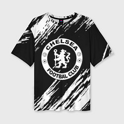 Футболка оверсайз женская Chelsea краски текстура, цвет: 3D-принт