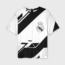 Женская футболка оверсайз Real Madrid geometry