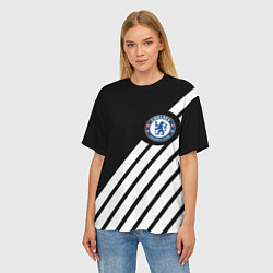 Футболка оверсайз женская Chelsea geometry sport, цвет: 3D-принт — фото 2