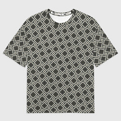 Футболка оверсайз женская Текстура из ромбов, цвет: 3D-принт