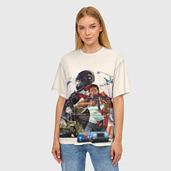 Футболка оверсайз женская GTA Online, цвет: 3D-принт — фото 2