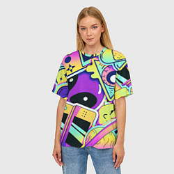 Футболка оверсайз женская Пришелец, цвет: 3D-принт — фото 2